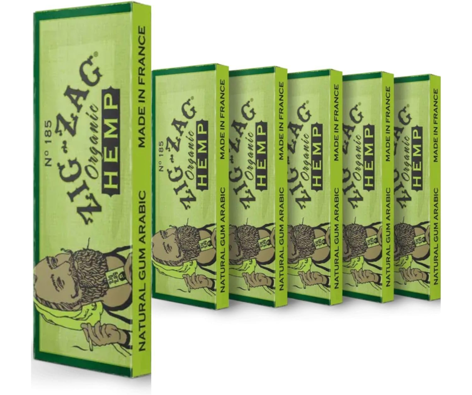 ZIG-ZAG Hemp Rolling Papers 1¼ Size (6 Zig-Zag Organic Rolling Papers 6 Booklets 1 1/4 - Image 1