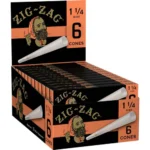 Zig-Zag 1 1/4 Ultra Thin Paper Cones (6ct) 24-Count Carton