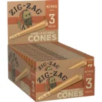 Zig-Zag King Size Unbleached Cones (3ct) 24-Count Carton