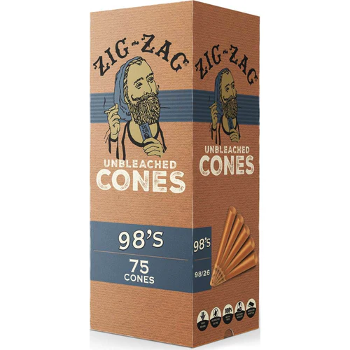 Zig Zag Pre-Rolled 98's Unbleached 75ct