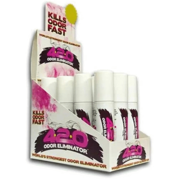 420 Smoke Odor Eliminator Spray (12-Pack, 1oz Each) – Pink Scent