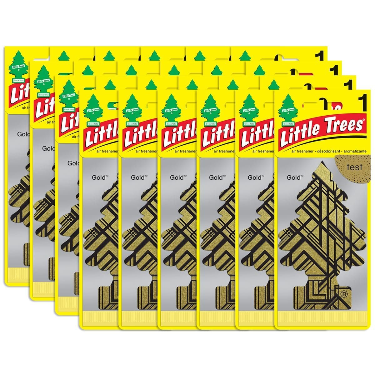 2029410127image1 Little Trees Gold Air Freshener 24ct -U1P-10210 - Image 1