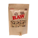 RAW Wide Natural Unrefined Pre-Rolled Tips 180ct Bag