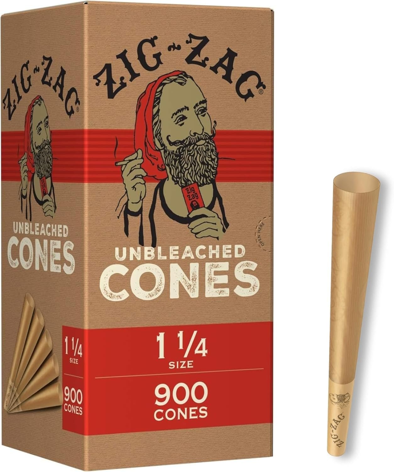 71KNlIfqIFL._AC_SL1500_ Zig Zag Pre-Rolled 1 1/4 Unbleached 900ct - Image 1