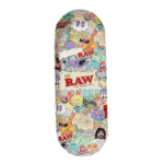 RAW Chris Psiaicki Skate Deck Rolling Tray | Skateboard Shaped RAW Metal Tray