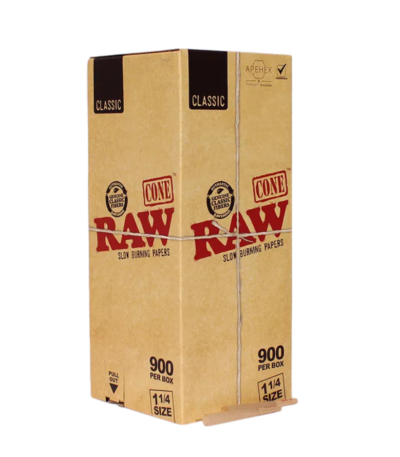 RAW Classic Cones 900 Count 1 1/4 Bulk Box