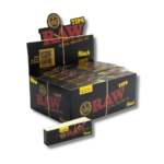 RAW Black Classic Paper Filter Tips for Rolling – Full Box, 50 Packs