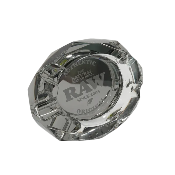 RAW Darkside Glass Ashtray smoke-black crystal design