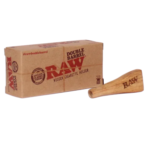 RAW Double Barrel Holder King Size wooden cone holder