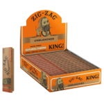 Zig-Zag King Size Unbleached Rolling Papers – 24 Booklets, 32 Sheets Each, 110mm