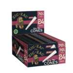 Zig-Zag 70mm Ultra Thin Paper Cones – 24 Count, 12 Boxes per Carton