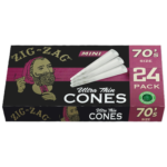 Zig-Zag 70mm Ultra-Thin Pre-Rolled Cones | 24 Count