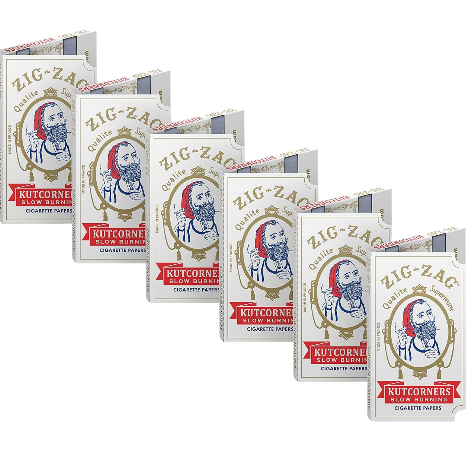 Zig-Zag Original Kutcorner 70mm Rolling Papers – 6 Booklets, Zig-Zag Original Kutcorner 70mm Rolling Papers – 6 Booklets - Image 1