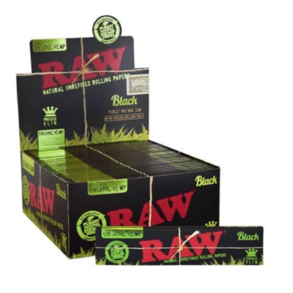 RAW Black King Size Papers 50 Packs 32 Sheets Each