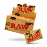 RAW Classic 1 1/4 Rolling Papers 500’s – 500 Count per Pack, Display of 20