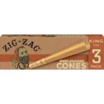Zig-Zag King Size Unbleached Cones | 3 Count Pack